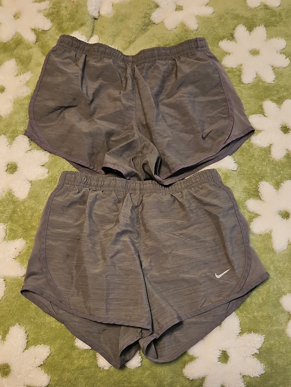 Nike Gray Girls' Running Shorts with Side Trim